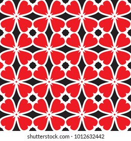 Bright seamless patterns with a floral geometric ornament.