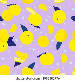 bright seamless patterns. tangerine, orange