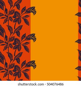 Bright seamless pettern with branches and leaves.