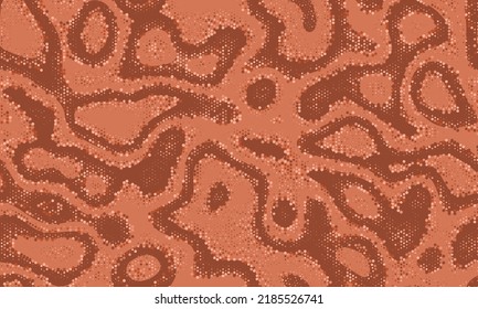 Bright Seamless Ripple Graphic Pattern. Decorative Texture Camoflage Repeated Artistic Vector Wallpaper.  Light Repeated Color Graphic Art. Seamless Decorative Texture