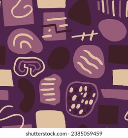 Bright Seamless Round Graphic Watercolor Silhouette. Vivid Continuous Trend Retro Textile, Seamless Swatch. Vibrant Repeated Summer Hand Drawn Invitation Design