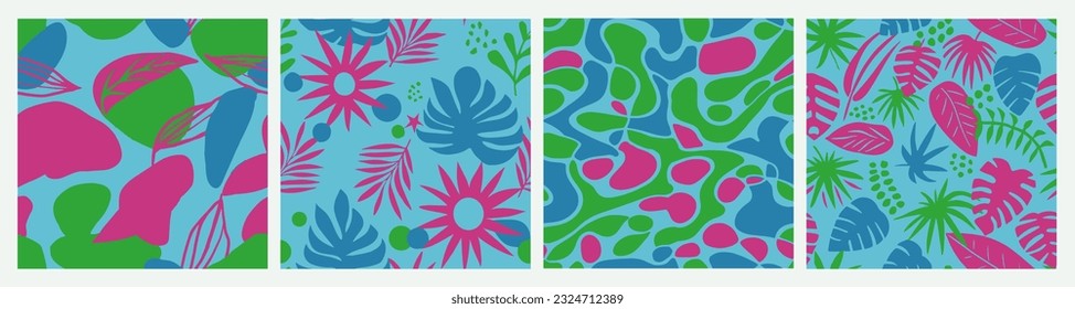 Helle, nahtlose Kollektion nahtloser Sommerschlangen. Hippie Seamless Classic Schönes Dekor, Nahtlose Textur. White Continuous Creative Modern Artwork Design. 