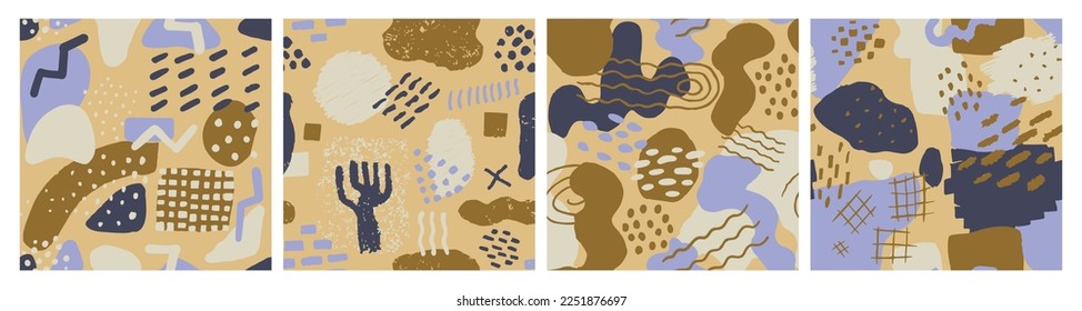 Acondicionamiento De Superficie Brillante Y De Verano Desenfrenado. Tejidos Gráficos Repetitivos Blancos Redondos, Fondo Sin Margen. Papel de color de agua retro de tendencia sin foco amarillo