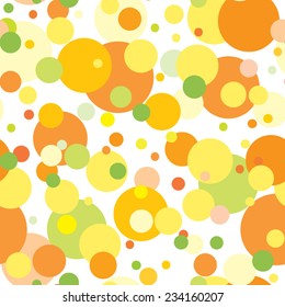 Bright seamless texture, balls of different colors and sizes