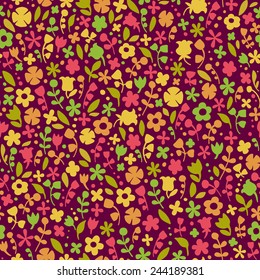 Bright seamless texture with flowers. Endless floral pattern. Template for design and decoration