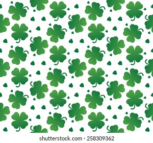 Bright seamless texture of leaves clover