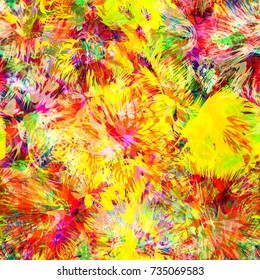 Bright seamless texture. with red and yellow colors. Blots and stains. Dark and light. Abstract vector background for web page, banners, fabric, home decor, wrapping 