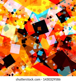 Bright seamless texture with squares. Abstract vector background for web page, banners backdrop, fabric, home decor, wrapping