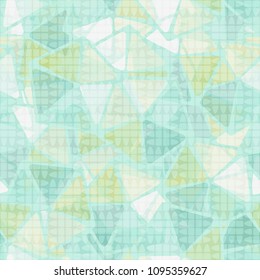 Bright seamless texture. An unusual mesh covers the abstract pattern. Elements of pentagons with colored windows. For clothes, walls, backgrounds and 3d graphics.