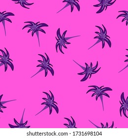 Bright seamless vector pattern with plants. Art continuous illustration modern