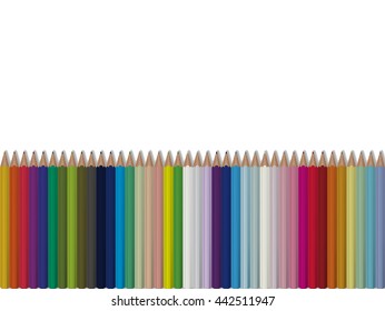 Bright seamless vector pencils background. Use for wallpaper, wrapping, fabric,  website etc