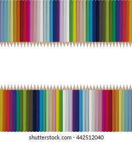Bright seamless vector pencils background. Use for wallpaper, wrapping, fabric,  apparel, prints, website etc