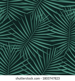 Bright Seamless Vintage Vector Leaf. Spring Repeated Tree Graphic Print. Vector, Vibrant Repeated Plant Graphic Background. Pattern, Green Seamless Pattern. Tropical,