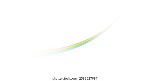 A bright, semi-transparent rainbow fades into a misty white background, giving an ethereal and serene feel. Perfect for fantasy and dreamy designs.	