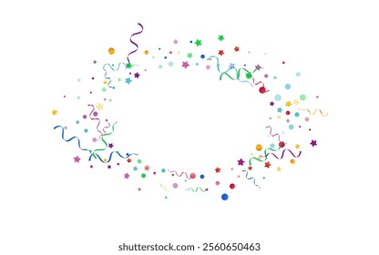 Bright Serpentine Celebration Vector White Background. Decoration Particles Plant. Ribbon Celebrate Branch. Red and Yellow Christmas Design.