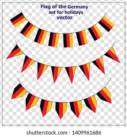 Bright set with flags Germany for holidays. Vector illustration. 