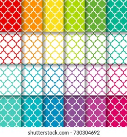 A bright set of quarter foil background pattern vectors