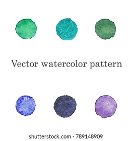 Bright set stain watercolor. Watercolor circle textures. Mega-useful set for your designs. Perfect for branding, websites, greetings, invites, digital media and so much more. Hand drawn watercolor.