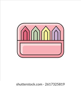 Bright Set of Sticky Notes Colorful Vector Illustration For Stationery and Education Design Theme.