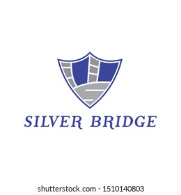 Bright and shield logo design concept idea.
vector icon illustration inspiration with eps10. simple and clean construction, building or landmark style logos.