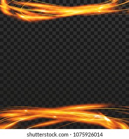 Bright shimmering light frame design over checkered background. Vector illustration