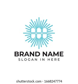 bright shine teeth logo vector illustration design