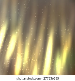 Bright shining fire lines with sparkles on blurred background. Vector illustration for your design