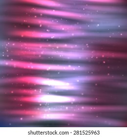Bright shining fire lines with sparkles on blurred background. Vector illustration for your design