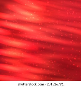 Bright shining fire lines with sparkles on blurred background. Vector illustration for your design