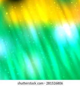 Bright shining fire lines with sparkles on blurred background. Vector illustration for your design