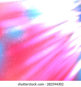 Bright shining fire lines with sparkles on blurred background. Vector illustration for your design