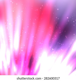 Bright shining fire lines with sparkles on blurred background. Vector illustration for your design