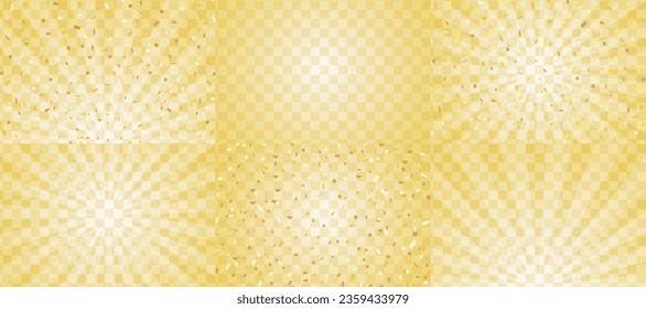Bright and Shining Gold Vector Background Material Set for Auspicious Occasions