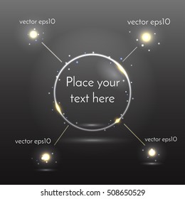 Bright shining gray circle scheme
