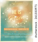 Bright and shining He is Risen Easter Sunrise Service Flyer or poster template 