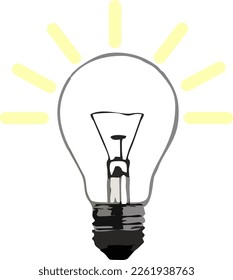 bright shining lamp icon vector
