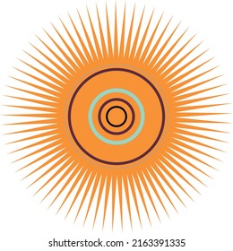 A bright shining orange star. Vector file.