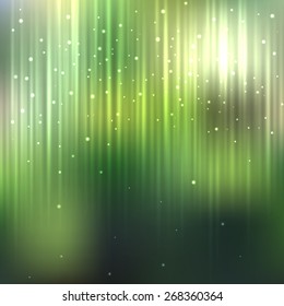Bright shining with particles on blurred background. Vector illustration for your design