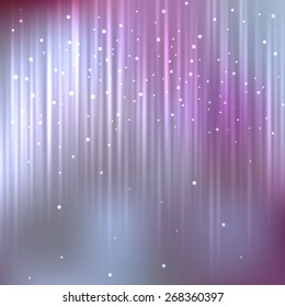 Bright shining with particles on blurred background. Vector illustration for your design