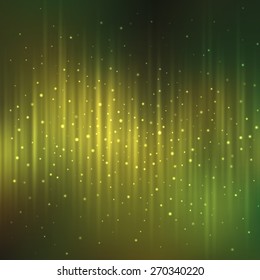 Bright shining with particles on blurred background. Vector illustration for your design
