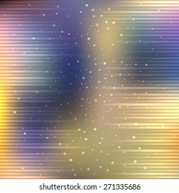 Bright shining with particles on blurred background. Vector illustration for your design
