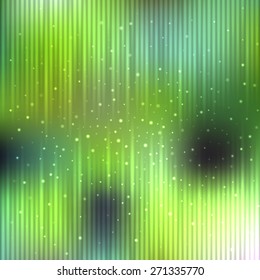 Bright shining with particles on blurred background. Vector illustration for your design