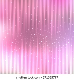 Bright shining with particles on blurred background. Vector illustration for your design