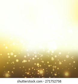 Bright shining with particles on blurred background. Vector illustration for your design