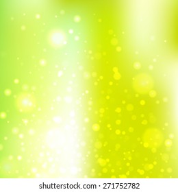 Bright shining with particles on blurred background. Vector illustration for your design