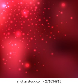 Bright shining with particles on blurred background. Vector illustration for your design