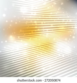 Bright shining with particles on blurred background. Vector illustration for your design