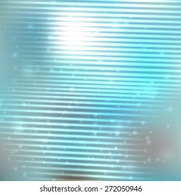 Bright shining with particles on blurred background. Vector illustration for your design