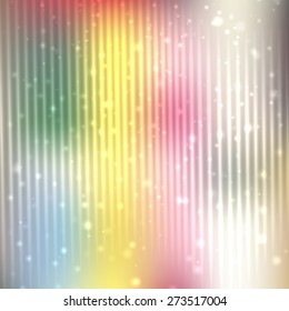 Bright shining with particles on blurred background. Vector illustration for your design