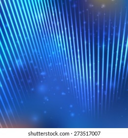 Bright shining with particles on blurred background. Vector illustration for your design